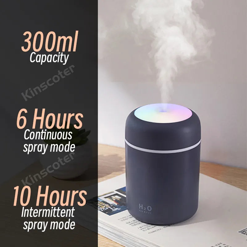 Mini humidificateur de 300 ml et diffuseur d'arômes portable USB