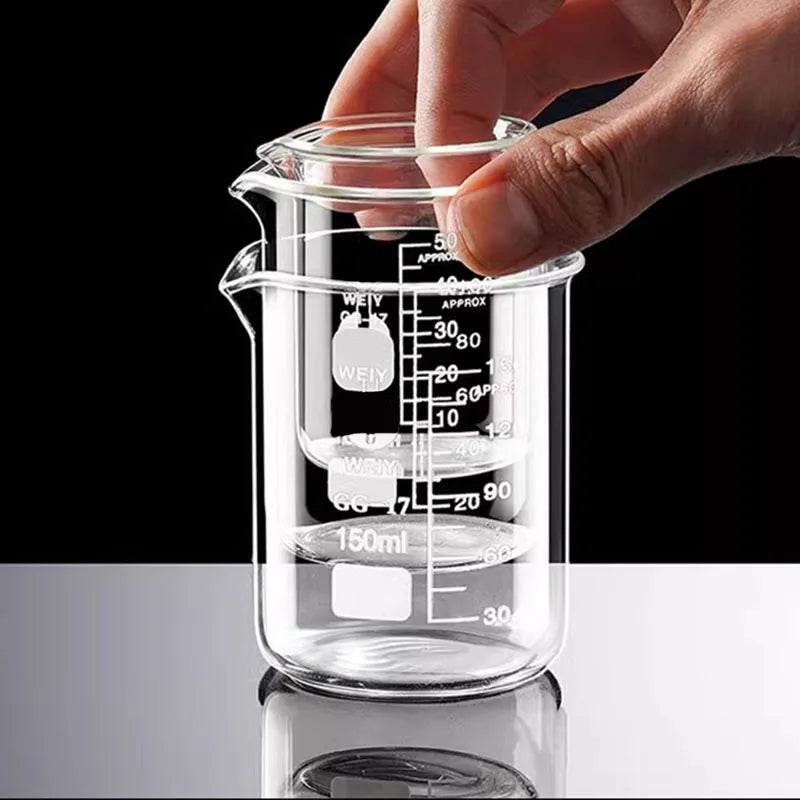 Taza medidora de vidrio borosilicato sin asa – 50 ml a 1000 ml | Graduada, resistente al calorTazas medidorasHome & Garden > Kitchen & Dining > Kitchen Tools & Utensils > Measuring Cups & Spoons > Measuring Cups