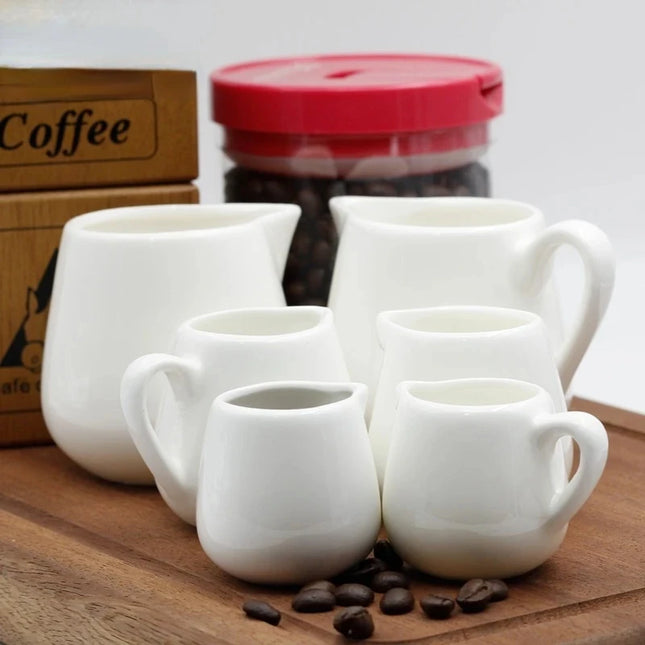 Mini jarra de leche de cerámica blanca – 50 ml / 100 ml / 220 mlJarrasHome & Garden > Kitchen & Dining > Kitchen Appliance Accessories > Coffee Maker & Espresso Machine Accessories > Coffee Decanters