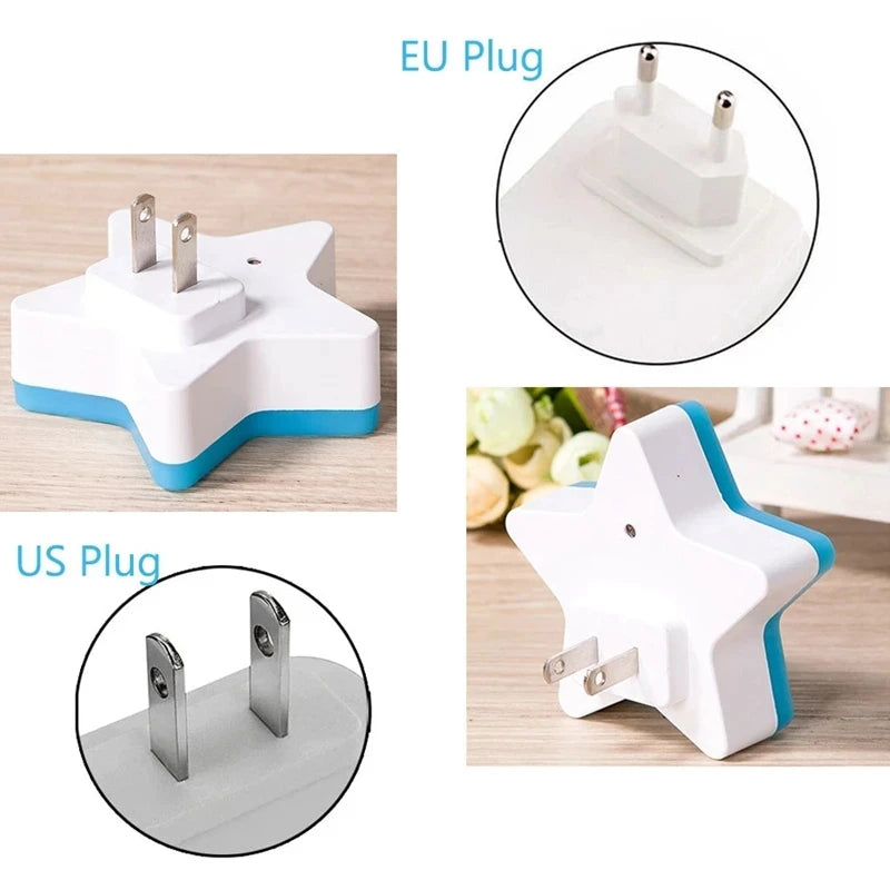 Luz nocturna LED con forma de estrellaLámparas de pared