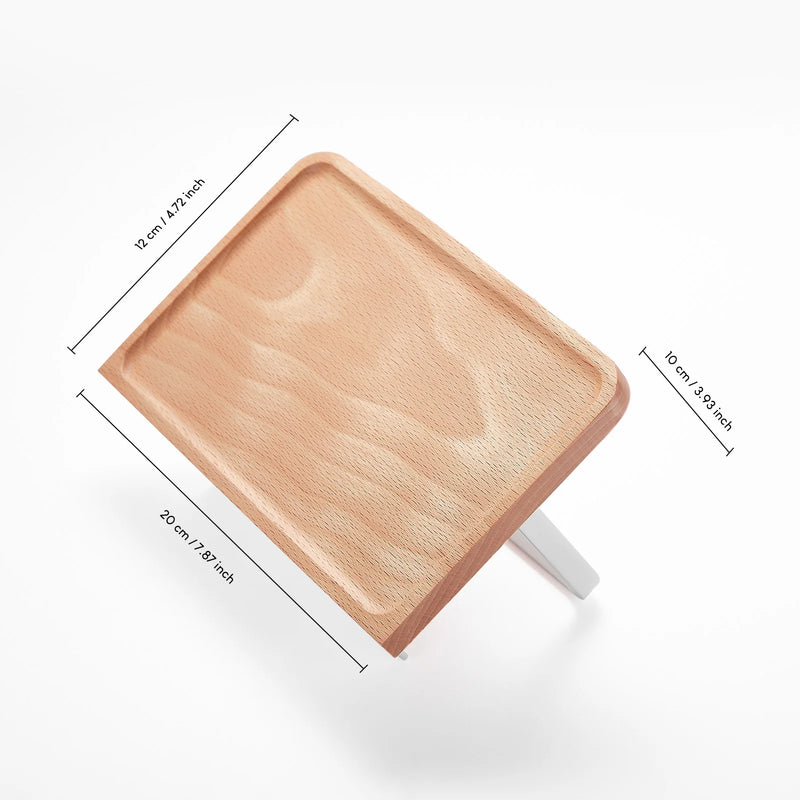 Soporte de papel higiénico montado en la pared de madera con estanteSoportes para papel