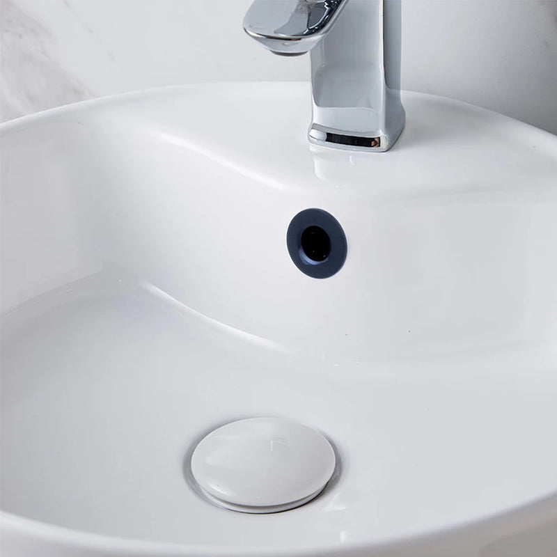 Anillo de desbordamiento de lavabo redondo galvanizadoEmbellecedoresHardware > Plumbing > Plumbing Fixture Hardware & Parts > Sink Accessories