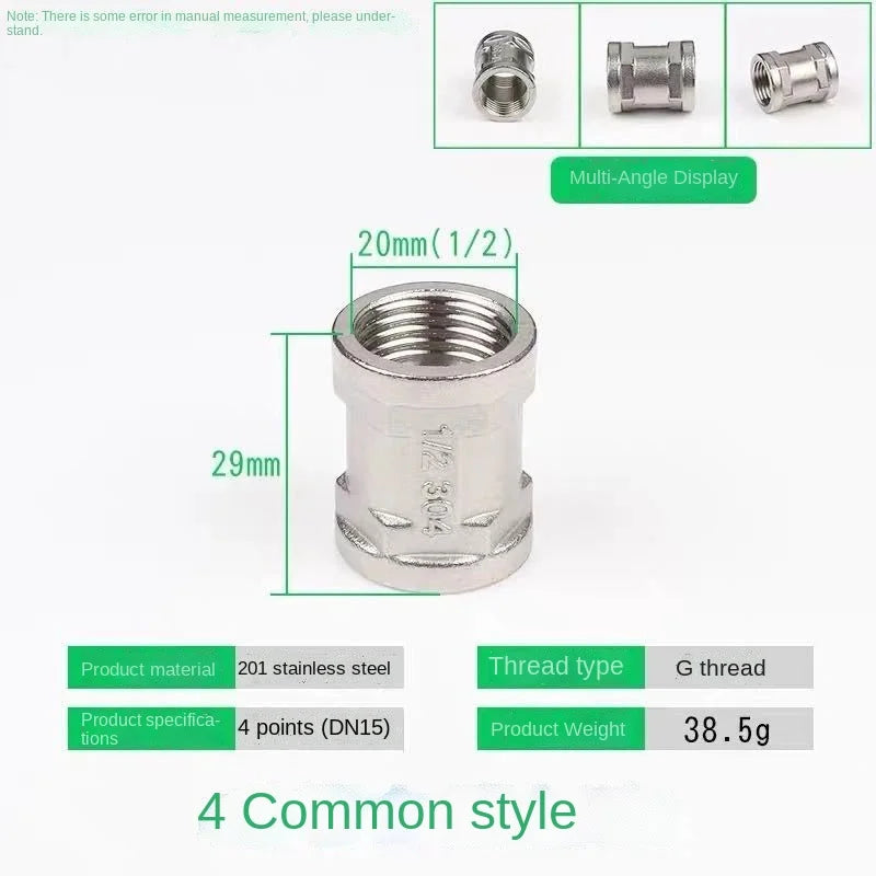 Codo en T de acero inoxidable DN20 a DN15 · Conector reductor para tuberías de agua a alta presiónAdaptadoresHardware > Plumbing > Plumbing Fittings & Supports > Pipe Adapters & Bushings > Adapters