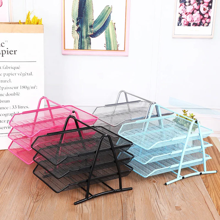 3 Tier Office File Tray