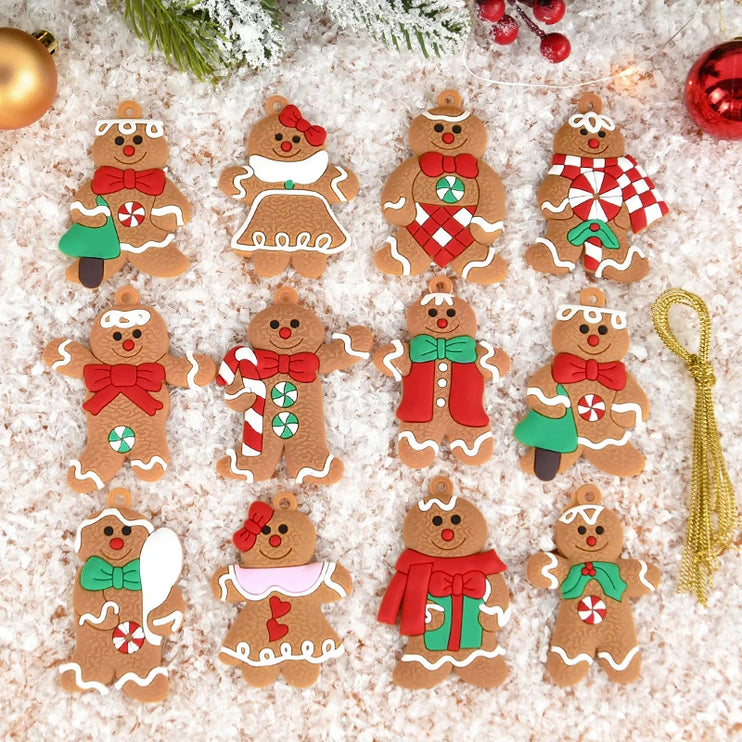 Gingerbread man decorations for Christmas tree