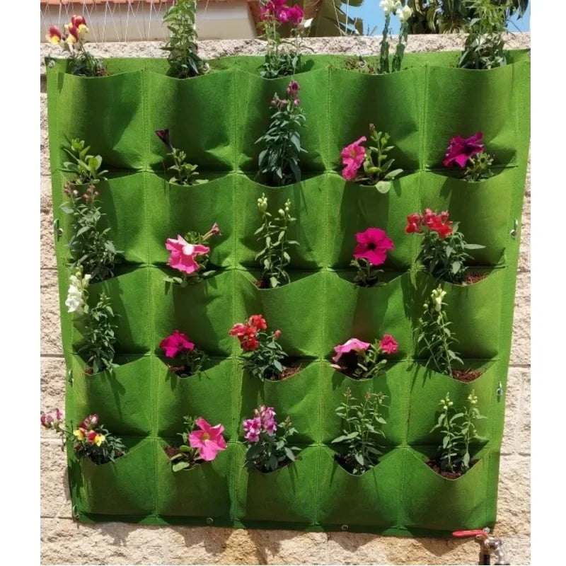 Jardinera vertical con bolsillos para plantarMacetas