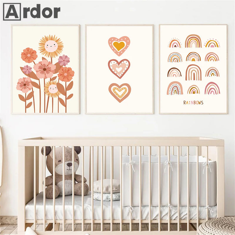 Impresiones en Lienzo Infantil – Arcoíris, Nubes y Sol | Decoración Moderna para NiñosCuadrosHome & Garden > Decor > Artwork > Posters, Prints, & Visual Artwork > Posters