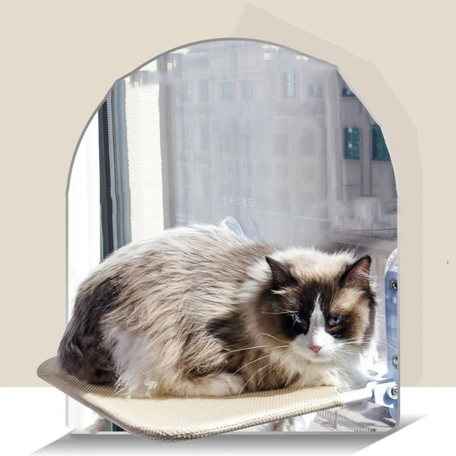 Hanging hammock with suction cup for cats