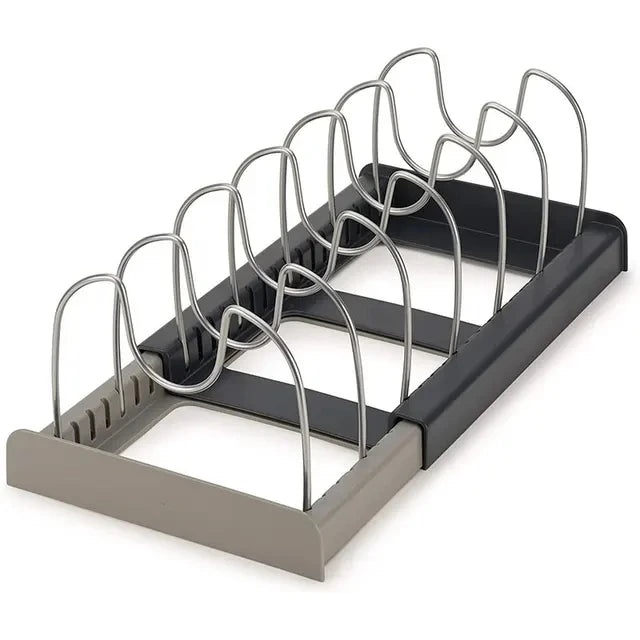 Estante organizador extensible para tapas, ollas y sartenes | Acero inoxidable, 30,5–56 cm, 7 divisoresOrganizadoresHome & Garden > Kitchen & Dining > Kitchen Tools & Utensils > Kitchen Organizers > Pot Racks