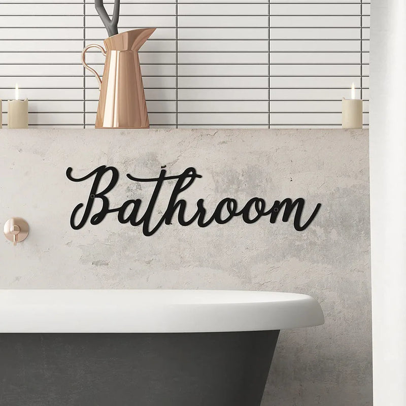Placa de letrero para el baño 36x10 cmCuadrosHome & Garden > Decor > Novelty Signs