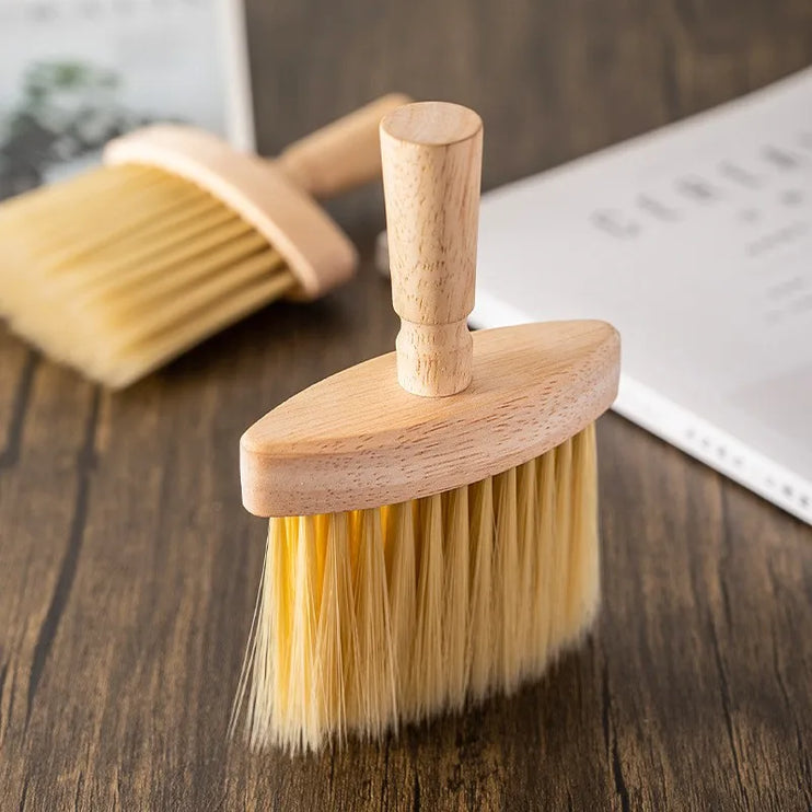 Soft wooden brush for cleaning hard-to-reach areas