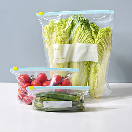 Reusable airtight food storage bags