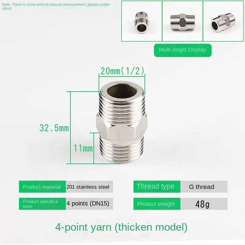Codo en T de acero inoxidable DN20 a DN15 · Conector reductor para tuberías de agua a alta presiónAdaptadoresHardware > Plumbing > Plumbing Fittings & Supports > Pipe Adapters & Bushings > Adapters