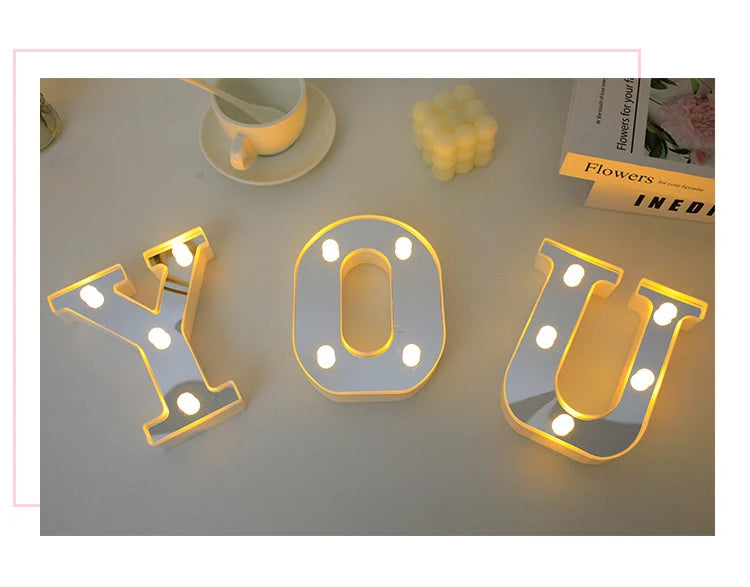 Silver LED letter lights