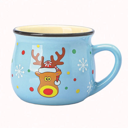 Taza de cerámica con dibujos navideños