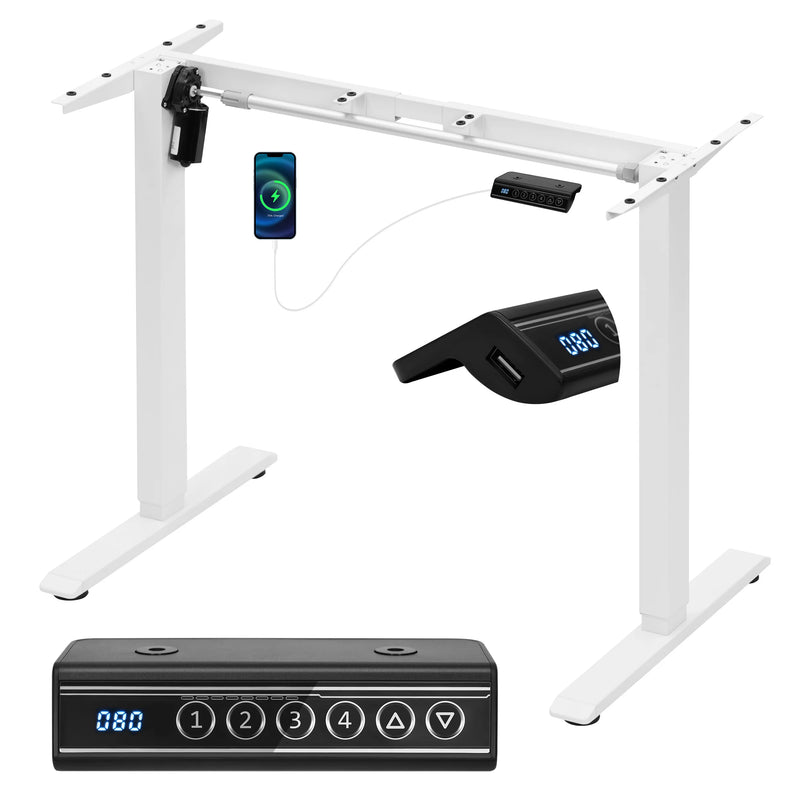 Estructura de escritorio elevable eléctrica con puerto usb | Altura 72–120 cm, ancho 90–135 cm, 70 kgEscritoriosFurniture > Office Furniture Accessories > Desk Parts & Accessories