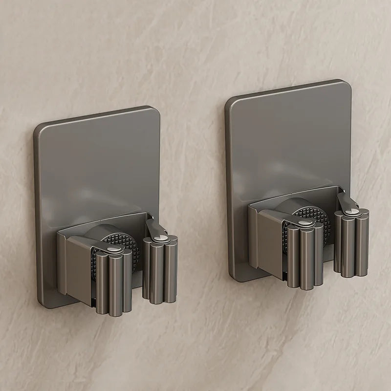 Soporte de acero inoxidable para mopas montado en paredSoportesHome & Garden > Household Supplies > Storage & Organization > Storage Hooks & Racks