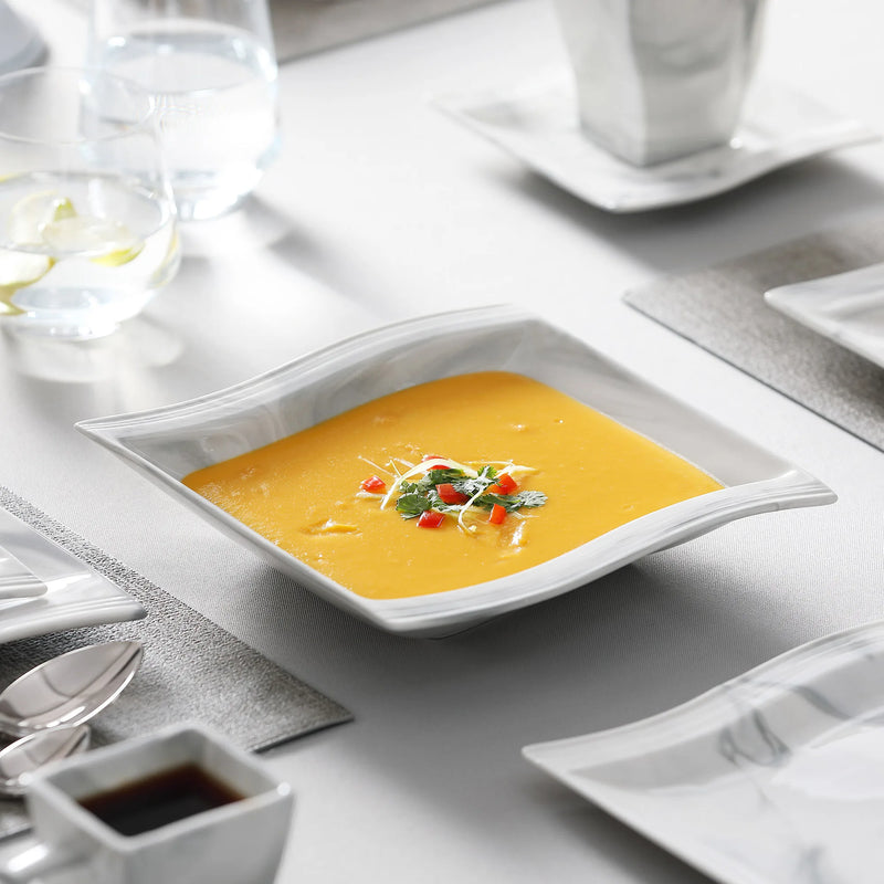 Flora vajilla de porcelana mármol 30/60 piezas con platos, tazas y platillosVajillas completasHome & Garden > Kitchen & Dining > Tableware > Dinnerware > Dinnerware Sets