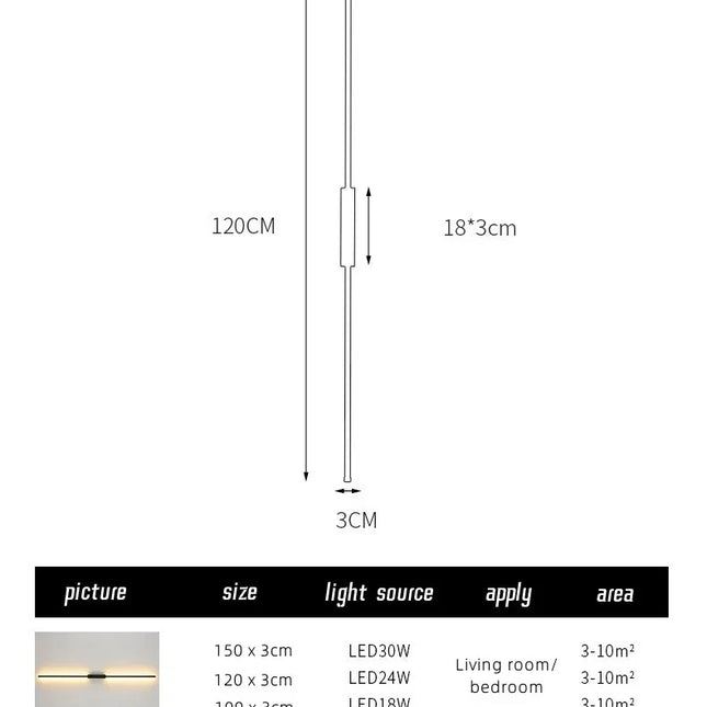 Modern LED wall lamp