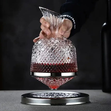 Carafe à vin en cristal rotative à 360 ° de 1 500 ml