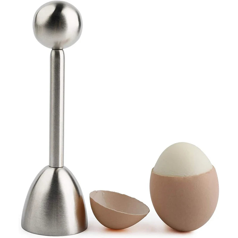 Cortador de cáscara y soporte para huevo en acero inoxidableCortadoresHome & Garden > Kitchen & Dining > Tableware > Serveware > Egg Cups