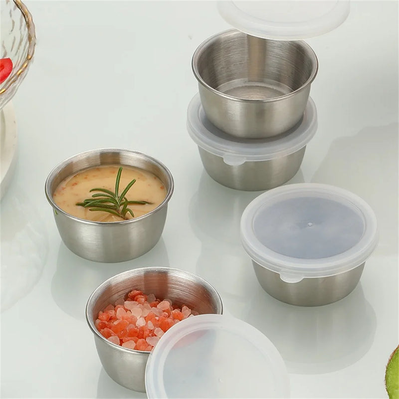 Salsera en acero inoxidable con tapa de silicona | 40 ml, hermético y portátilSalserasHome & Garden > Kitchen & Dining > Tableware > Serveware > Gravy Boats