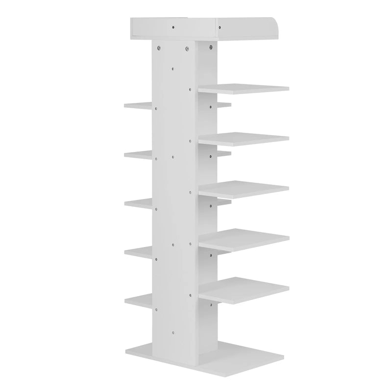 Zapatero blanco de 12 niveles, organizador compacto de maderaZapaterosHome & Garden > Household Supplies > Storage & Organization > Clothing & Closet Storage > Shoe Racks & Organizers > Shoe Organizers