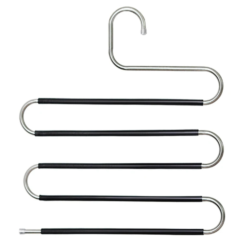 Percha de acero inoxidable multicapa en forma de SPerchasHome & Garden > Household Supplies > Storage & Organization > Clothing & Closet Storage > Hangers