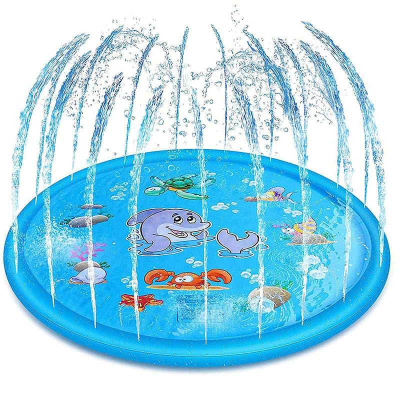 Piscina inflable con rociador para perros | Tapete refrescante interactivo de PVCJuguetesAnimals & Pet Supplies > Pet Supplies > Dog Supplies
