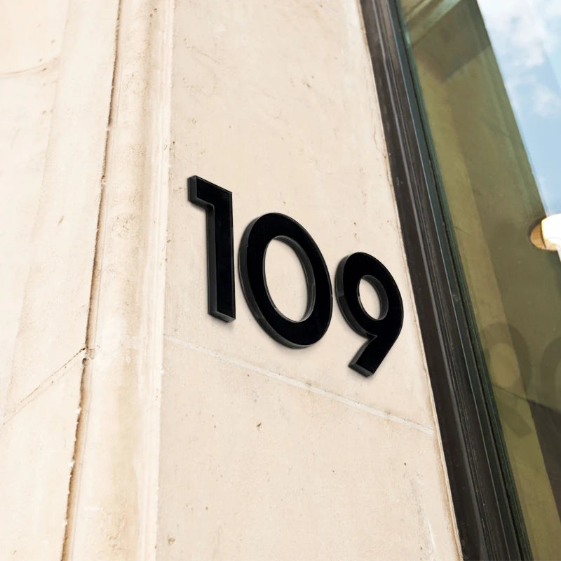 Letras y números autoadhesivos de acrílico para exteriores 75mmNúmerosHome & Garden > Decor > Address Signs