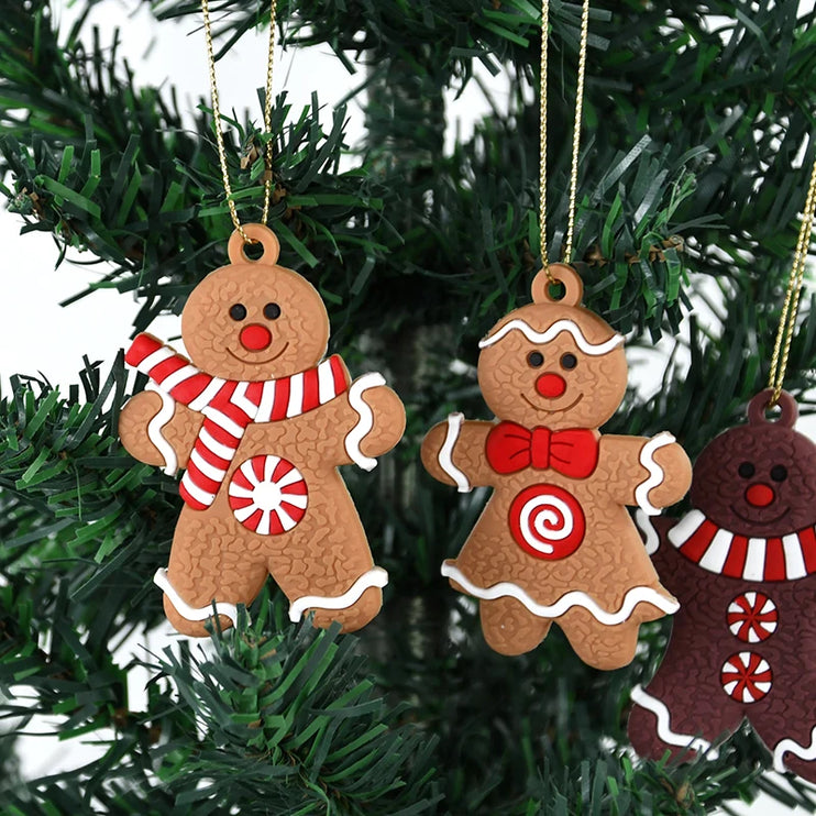 Gingerbread man decorations for Christmas tree