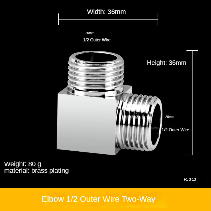 Divisor de grifo 1/2” de latón macizo · Conector en T tres vías · Una entrada y dos salidas para mangueras y tuberíasAdaptadoresHardware > Plumbing > Plumbing Fittings & Supports > Pipe Connectors