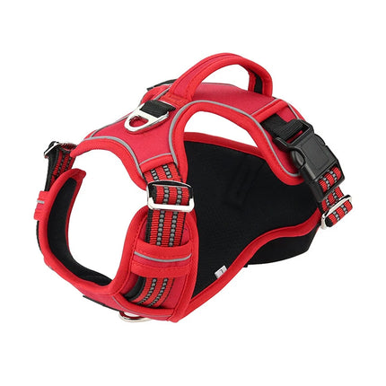 Reflective dog harness with handle