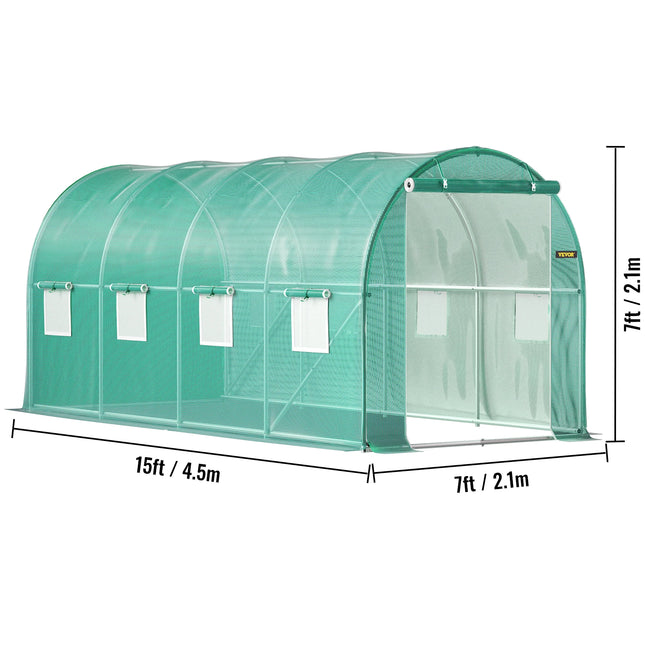 Invernadero túnel transitable SucceBuy | estructura galvanizada y cubierta PE 140 g/m²InvernaderosHome & Garden > Lawn & Garden > Gardening > Greenhouses