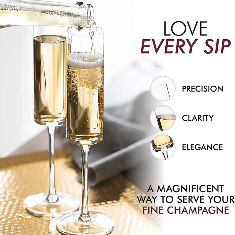 Set 4 copas de champán flauta 160 ml de vidrio soplado a manoCopasHome & Garden > Kitchen & Dining > Tableware > Drinkware > Stemware > Champagne Glasses