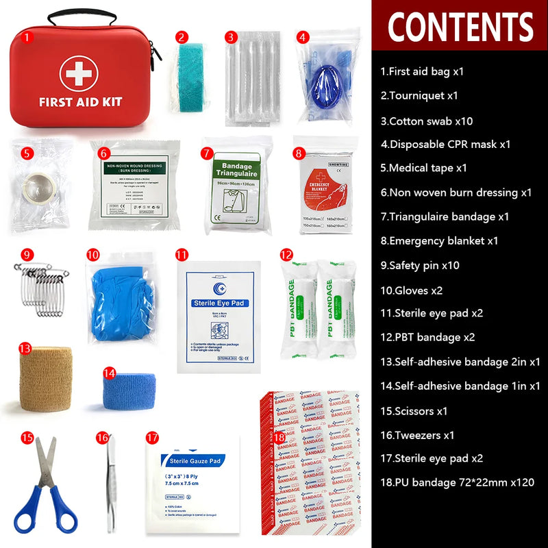 Kit de primeros auxilios 159 piezas para viajes y emergenciasKit de emergenciasHealth & Beauty > Health Care > First Aid > First Aid Kits