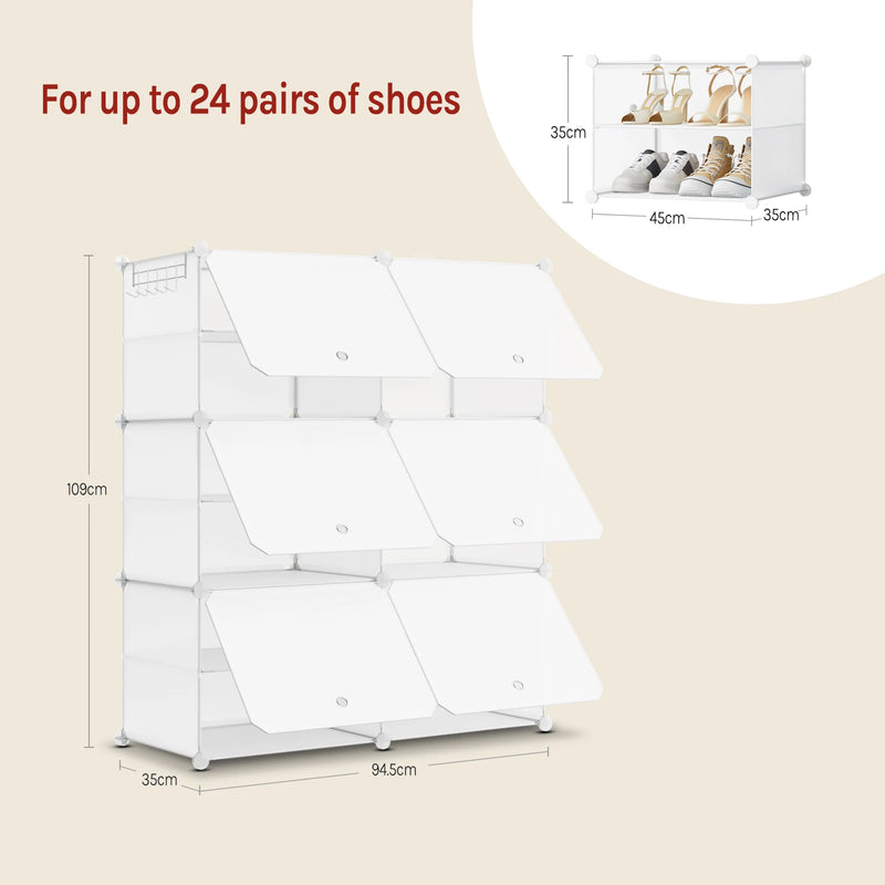 Zapatero con 8 compartimentos, organizador compactoZapaterosHome & Garden > Household Supplies > Storage & Organization > Clothing & Closet Storage > Shoe Racks & Organizers > Shoe Organizers