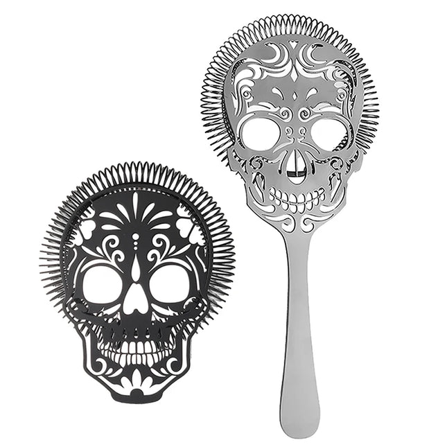 Mexican Skull Pattern Cocktail Strainer