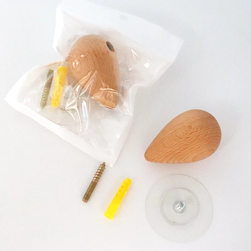 Colgador con forma de gota de madera de haya para pared decorativoColgadores