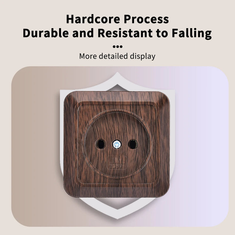 Enchufe de superficie sin toma de tierra efecto madera (uso interior/exterior con caja estanca)EnchufesHardware > Power & Electrical Supplies > Power Outlets & Sockets > Wall Outlets