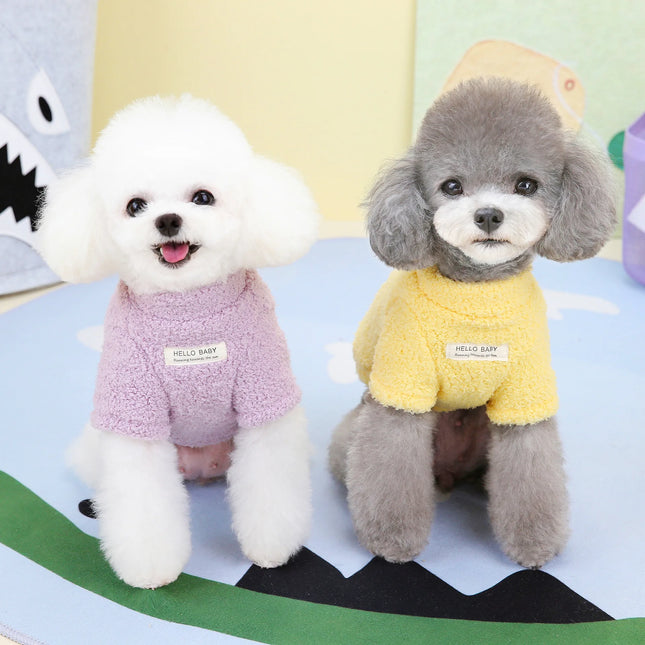 Pull d'hiver en peluche pour chiens