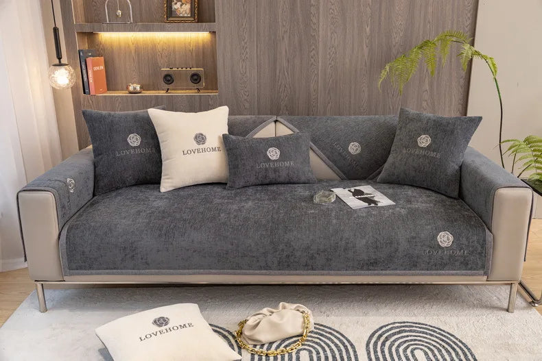 Cubiertas para sofá poliéster con bordado y varias medidas