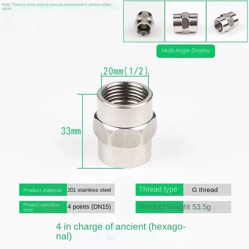 Codo en T de acero inoxidable DN20 a DN15 · Conector reductor para tuberías de agua a alta presiónAdaptadoresHardware > Plumbing > Plumbing Fittings & Supports > Pipe Adapters & Bushings > Adapters