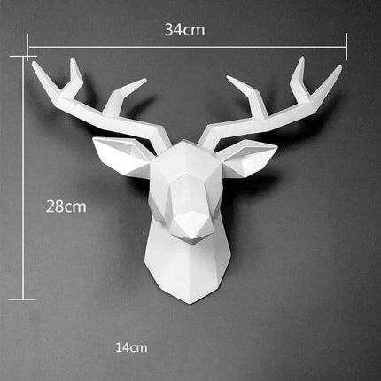 Modern 3D Deer Head Wall Art