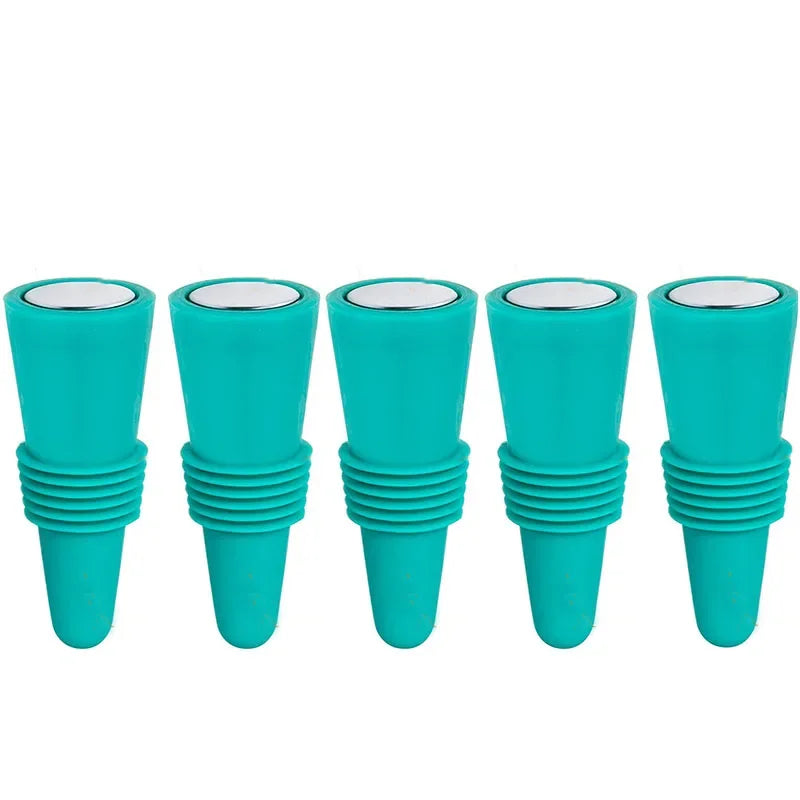 Set de 5 tapones de silicona para botellas – reutilizables, antifugas y multiusosTaponesHome & Garden > Kitchen & Dining > Barware > Bottle Caps > Screw-On Bottle Caps