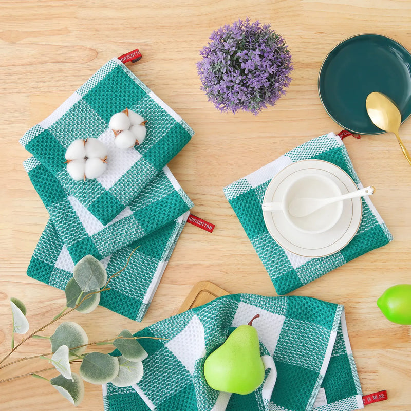 Paños de cocina 100% algodón pack 6 | Diseño panal de abeja, absorbentes y de secado rápido 30x30 cmPañosHome & Garden > Linens & Bedding > Towels > Kitchen Towels
