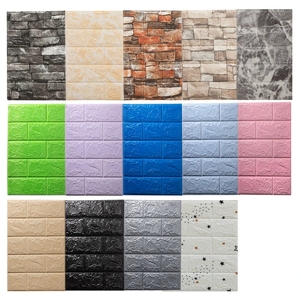 3D decorative self-adhesive stone brick effect vinyl