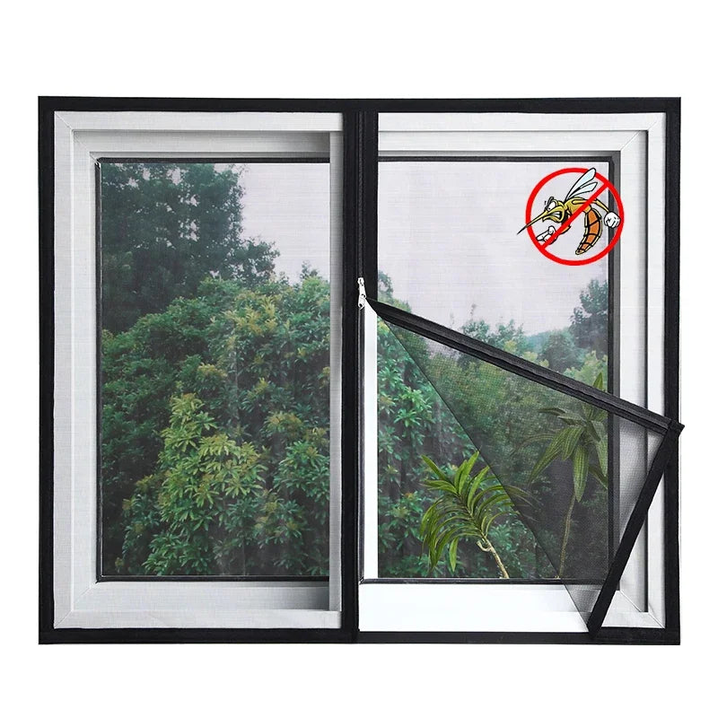 Mosquitera negra con cremallera 160-230 cm, autoadhesiva y a medidaMosquiterasHome & Garden > Decor > Window Treatments > Window Screens