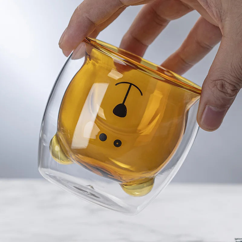 Vaso de vidrio de doble capa con diseño de animalesVasosHome & Garden > Kitchen & Dining > Tableware > Drinkware > Tumblers