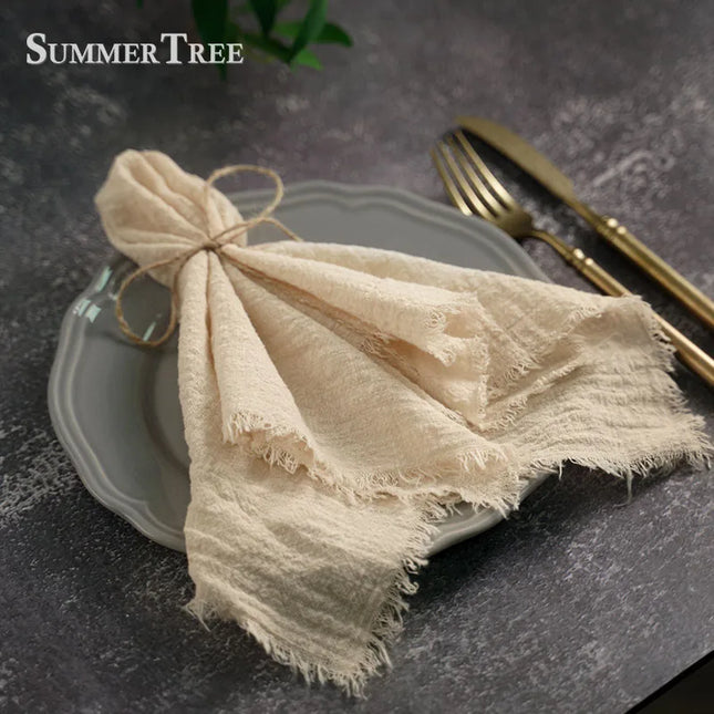 Rustic cloth napkins